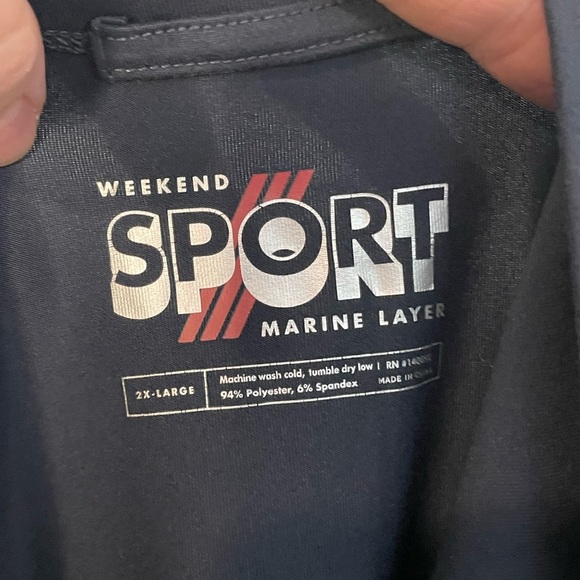 Marine layer tank top grey with stripes on strap size 2X - Picture 3 of 7